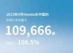 本田汽车9月在华终端销量10.97万辆 同比增长8.5%