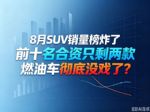 8月SUV零售销量榜 新能源揽前七 合资仅两车进前十